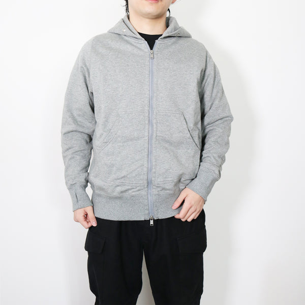 nonnative - DWELLER FULL ZIP HOODY COTTON SWEAT -GRAY