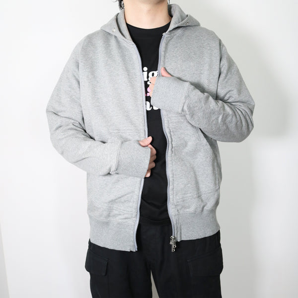 nonnative - DWELLER FULL ZIP HOODY COTTON SWEAT -GRAY