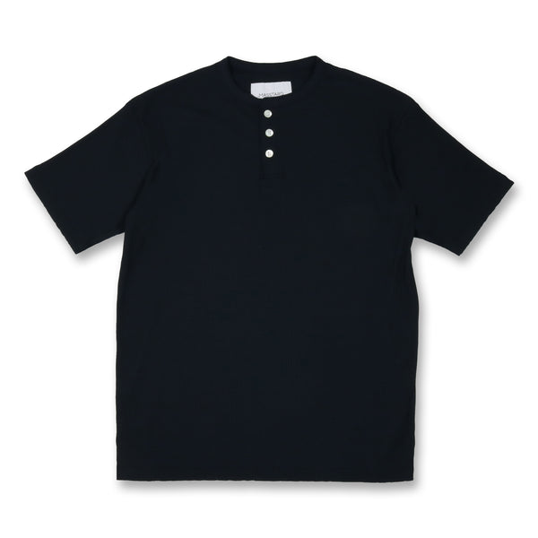 MASSTARD -S/S HENLEY TEE- NAVY