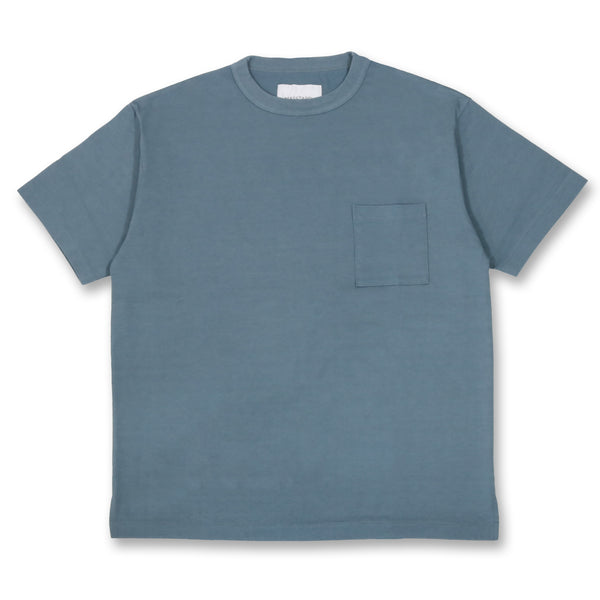 MASSTARD -S/S POCKET TEE- F.BLUE