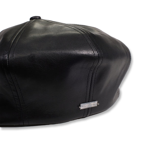 SOLARIS HATMAKERS & Co. -HORSEHIDE CASQUETTE DEEP"OLDBOY"- BLACK