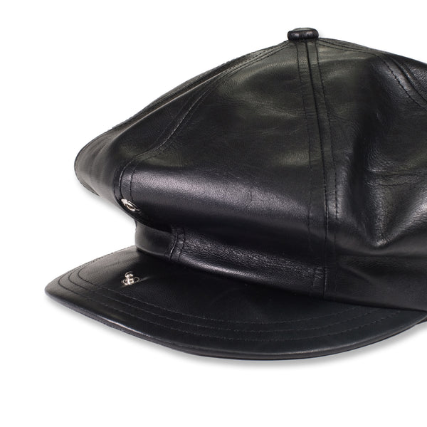 SOLARIS HATMAKERS & Co. -HORSEHIDE CASQUETTE DEEP"OLDBOY"- BLACK