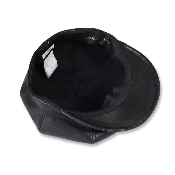 SOLARIS HATMAKERS & Co. -HORSEHIDE CASQUETTE DEEP"OLDBOY"- BLACK