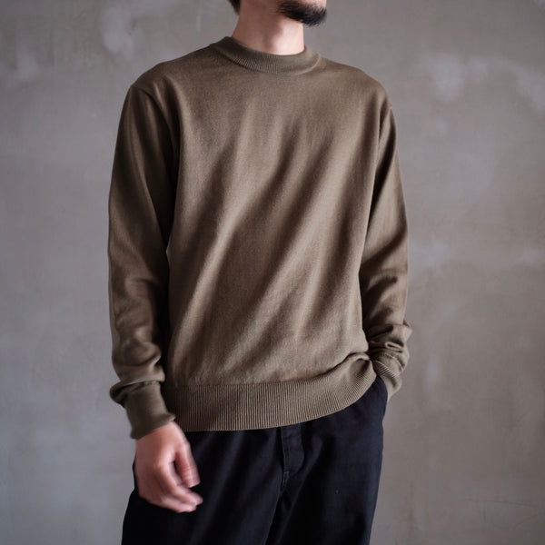 MASSTARD - DAILY MOCK SWEATER- OLIVE