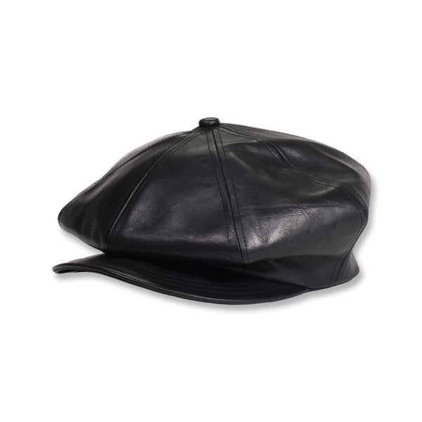 SOLARIS HATMAKERS & Co. -HORSEHIDE CASQUETTE DEEP"OLDBOY"- BLACK