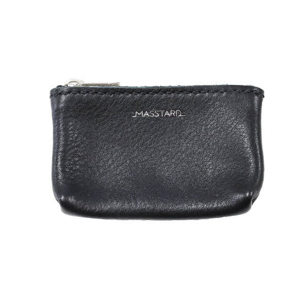 MASSTARD -MINIMAL LEATHER POUCH (Petit)- BLACK