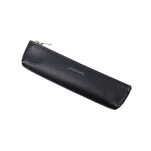 MASSTARD -MINIMAL LEATHER PENCASE - BLACK